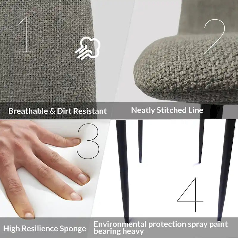 Sillas de comedor modernas de 4 piezas para cocina