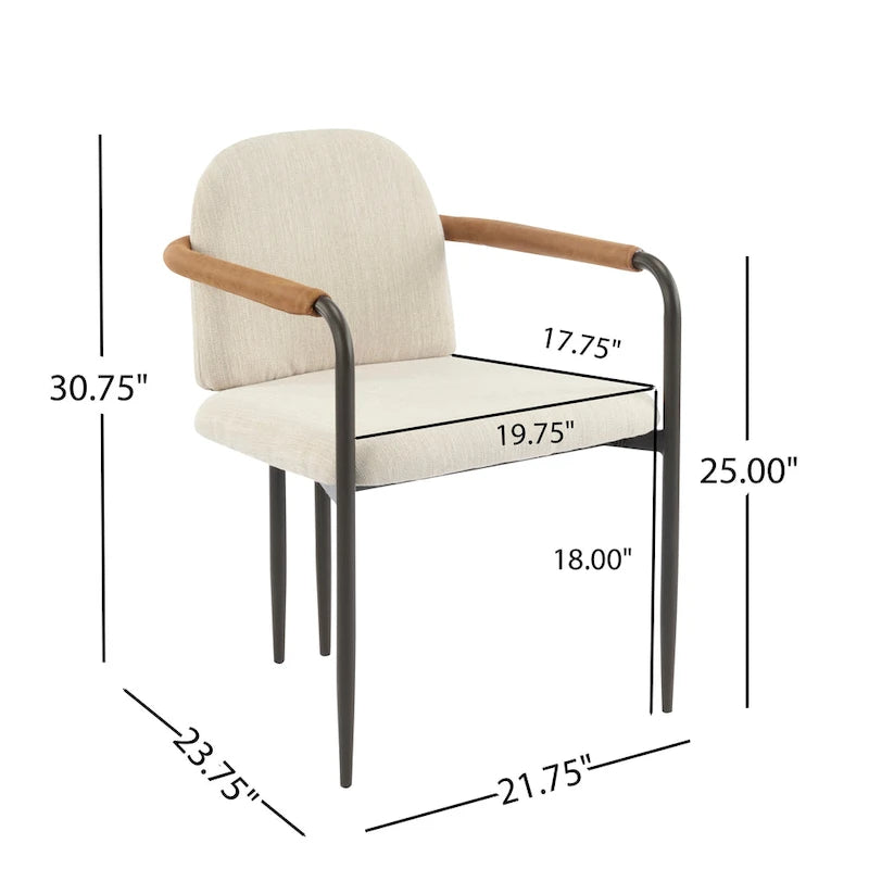 Silla de comedor tapizada (paquete de 2)