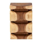 Mesa Auxiliar de Madera de Suar Tallada a Mano