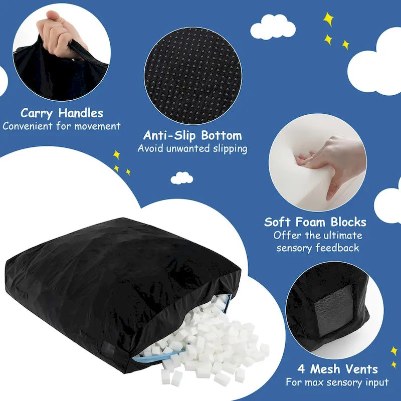 Colchoneta sensorial de 57 x 57 con bloques de espuma y lavable - Ver detalles