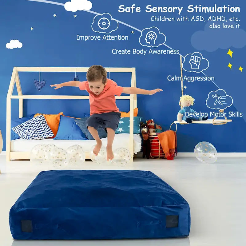 Colchoneta sensorial de 57 x 57 con bloques de espuma y lavable - Ver detalles