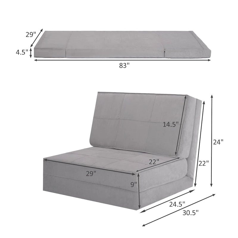 Sofá Cama Plegable Convertible Sillón Plegable