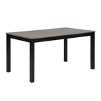 Mesa de comedor de 6 piezas, mesa de comedor de madera con mesa de comedor rectangular, banco y 4 sillas tapizadas