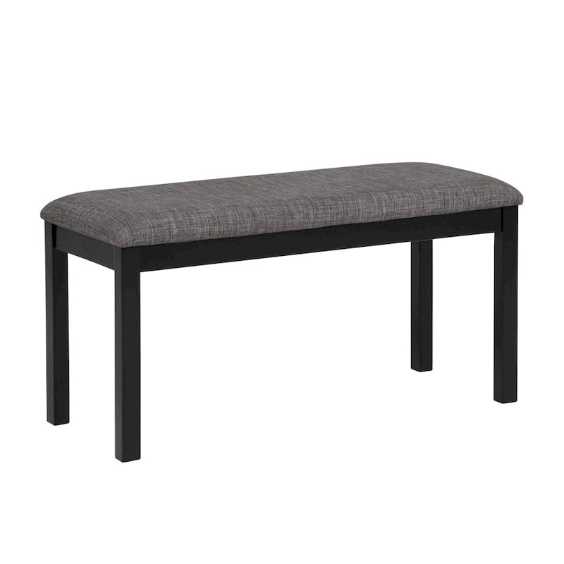 Mesa de comedor de 6 piezas, mesa de comedor de madera con mesa de comedor rectangular, banco y 4 sillas tapizadas