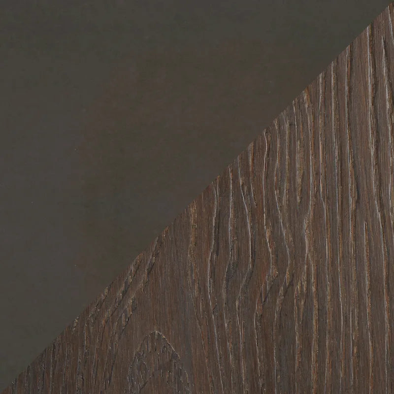 Mesa de comedor industrial de madera y metal