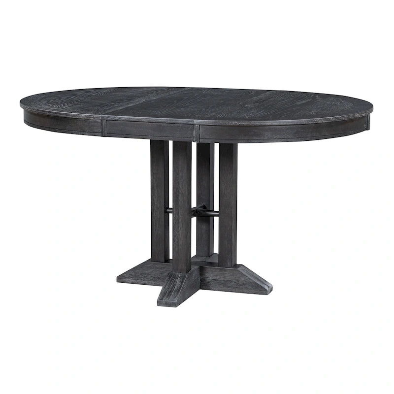 Mesa de comedor de casa de campo Mesa redonda extensible para cocina y comedor