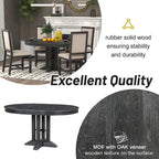 Mesa de comedor de casa de campo Mesa redonda extensible para cocina y comedor