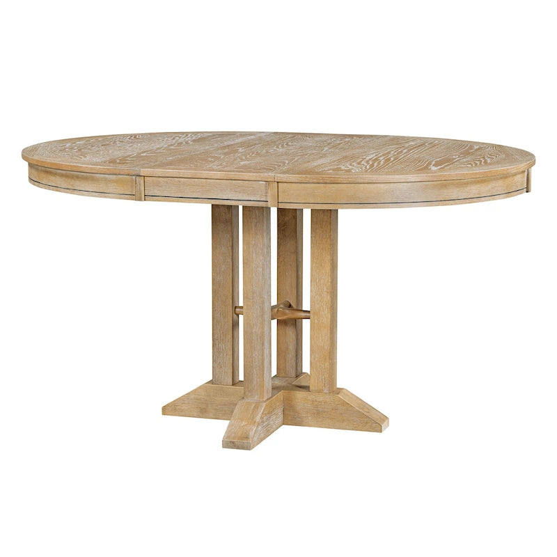 Mesa de comedor de casa de campo Mesa redonda extensible para cocina y comedor