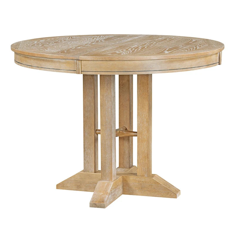 Mesa de comedor de casa de campo Mesa redonda extensible para cocina y comedor