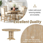 Mesa de comedor de casa de campo Mesa redonda extensible para cocina y comedor