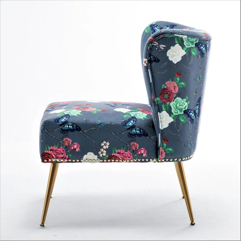 Sillón sin brazos tapizado en microfibra 25W