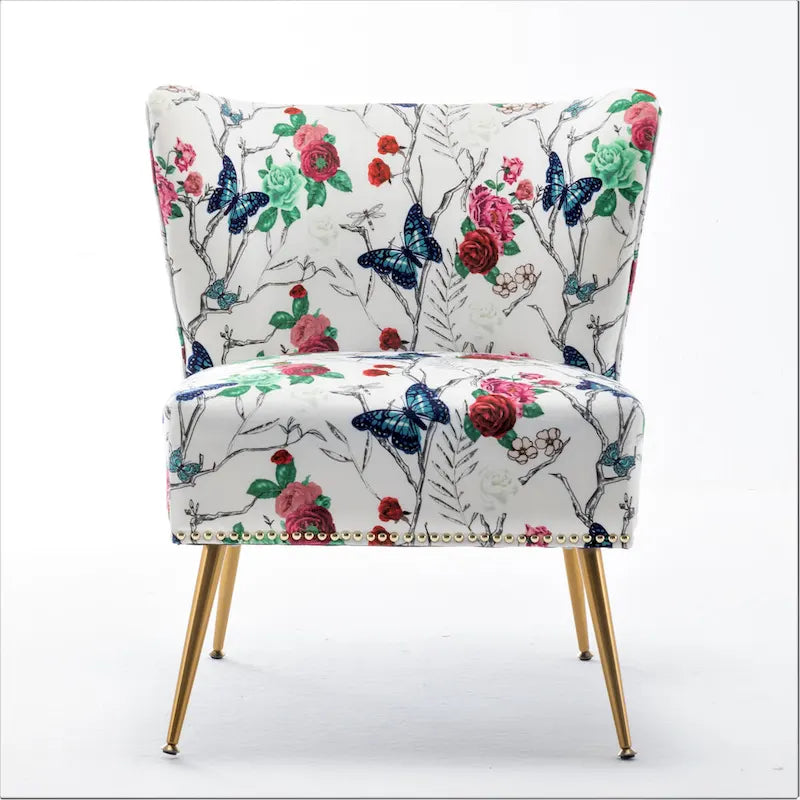 Sillón sin brazos tapizado en microfibra 25W