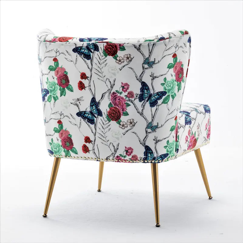 Sillón sin brazos tapizado en microfibra 25W