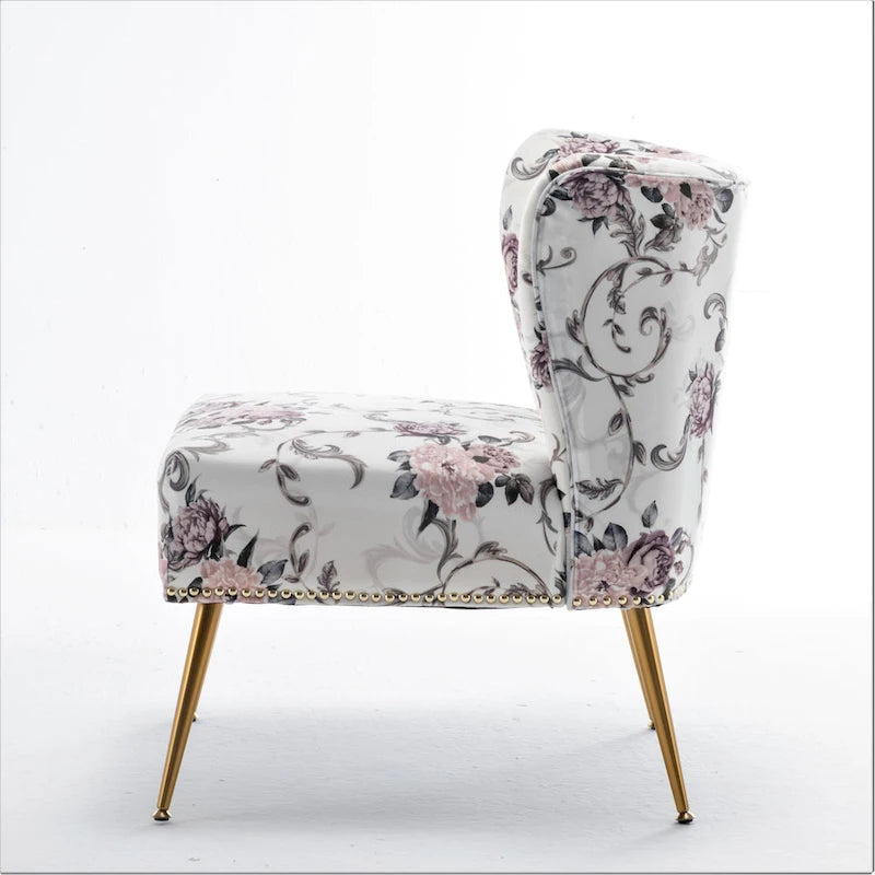 Sillón sin brazos tapizado en microfibra 25W