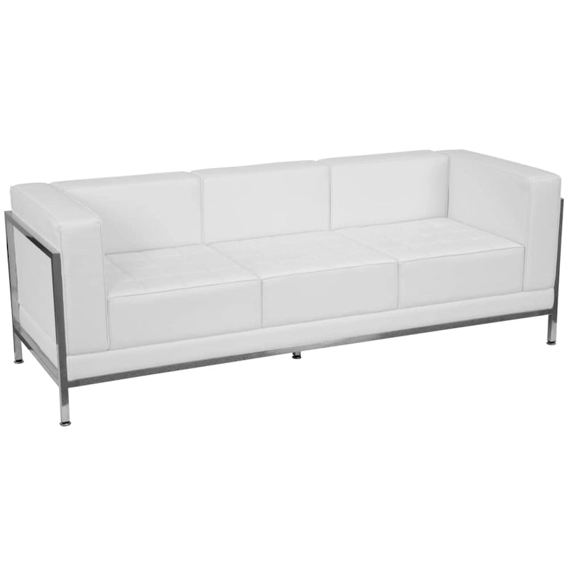 Sofá modular con asiento capitoné acolchado y estructura envolvente - 79W x 28.75D x 27.25H
