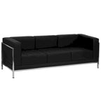 Sofá modular con asiento capitoné acolchado y estructura envolvente - 79W x 28.75D x 27.25H