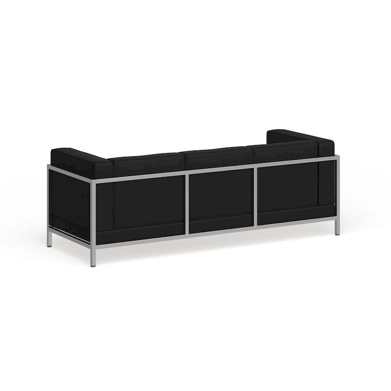Sofá modular con asiento capitoné acolchado y estructura envolvente - 79W x 28.75D x 27.25H