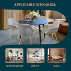 Sillón de comedor con patas metálicas doradas (2 unidades) - Marrón claro - 24.5Pr x 25.2An x 33Al