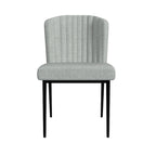 Silla de comedor con patas de metal - Tejido gris