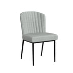 Silla de comedor con patas de metal - Tejido gris