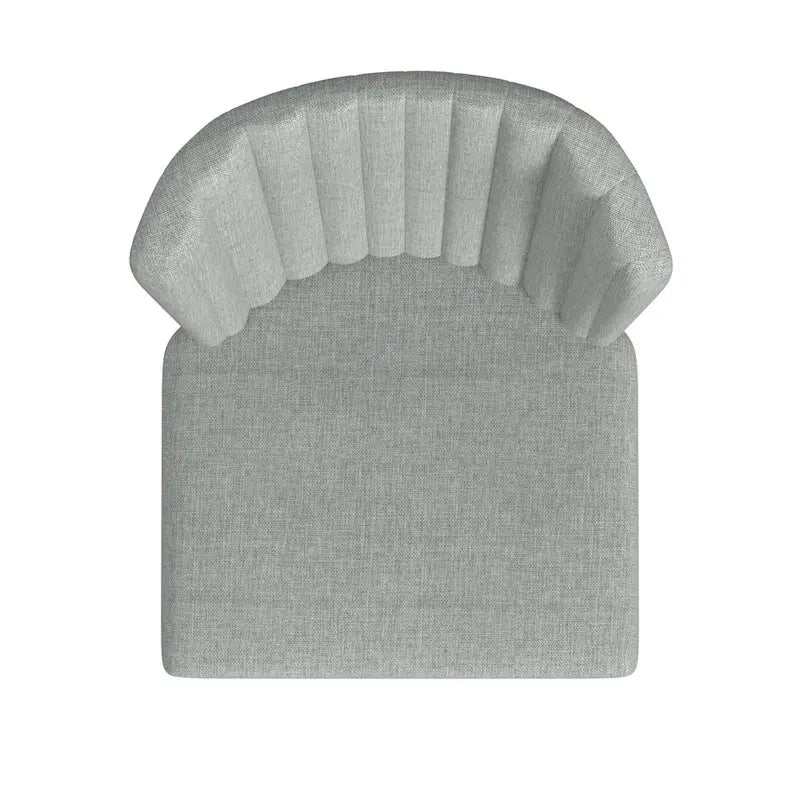 Silla de comedor con patas de metal - Tejido gris