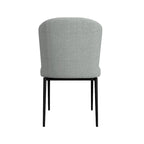 Silla de comedor con patas de metal - Tejido gris