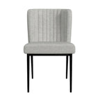 Silla de comedor con patas de metal - Tejido gris