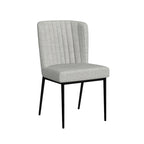 Silla de comedor con patas de metal - Tejido gris