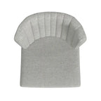 Silla de comedor con patas de metal - Tejido gris