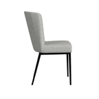 Silla de comedor con patas de metal - Tejido gris