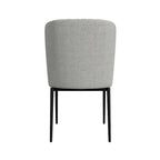 Silla de comedor con patas de metal - Tejido gris