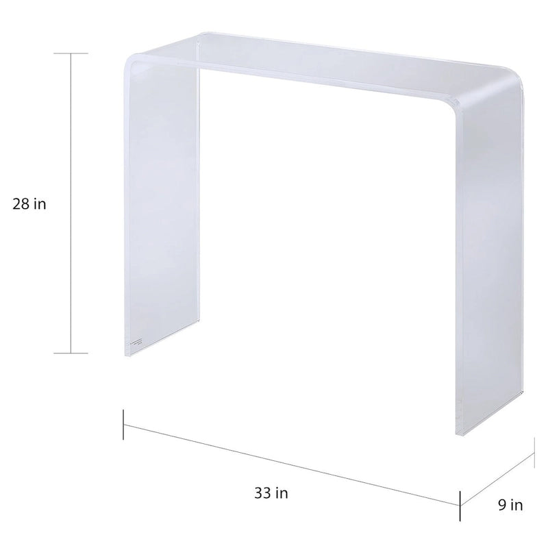 Mesa consola de acrílico transparente