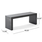 Banco de comedor de madera de acacia estilo rústico