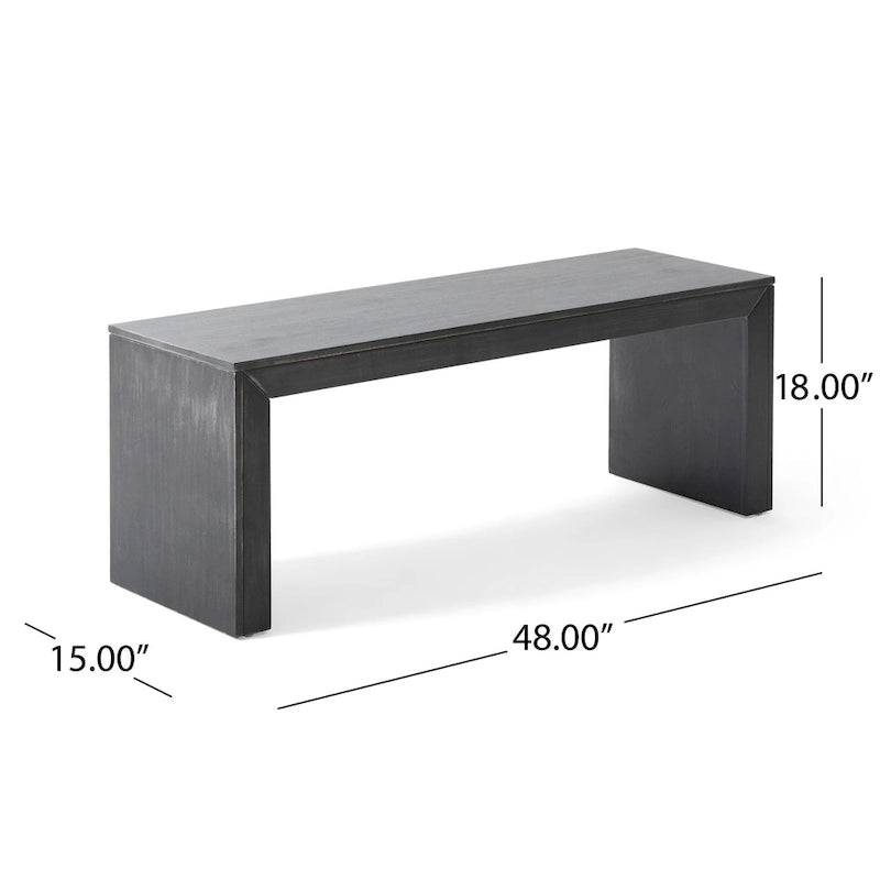 Banco de comedor de madera de acacia estilo rústico