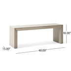 Banco de comedor de madera de acacia estilo rústico