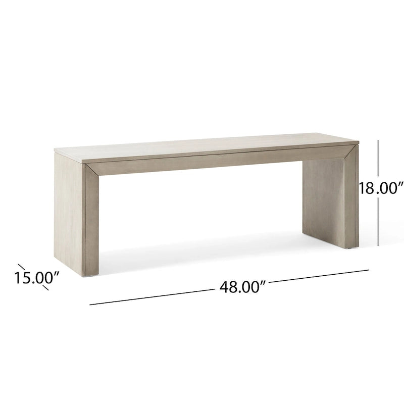 Banco de comedor de madera de acacia estilo rústico