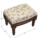 Reposapiés Taupe con Estampado de Guepardo