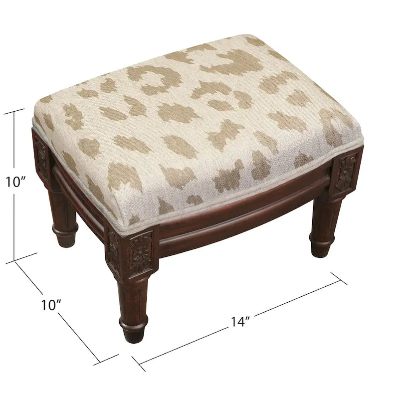 Reposapiés Taupe con Estampado de Guepardo