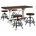 Mesa de mostrador rectangular para comedor en marrón/blanco - 60 An. x 30 Pr. x 36 Al.