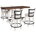 Mesa de mostrador rectangular para comedor en marrón/blanco - 60 An. x 30 Pr. x 36 Al.