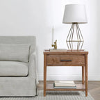 Ciaria 1-Drawer End Table Brown by Kosas Home