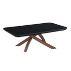 Elegante mesa de centro de cristal negro