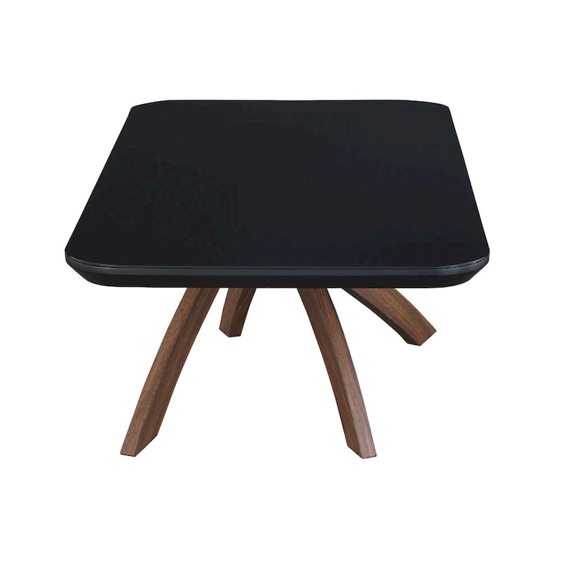 Elegante mesa de centro de cristal negro