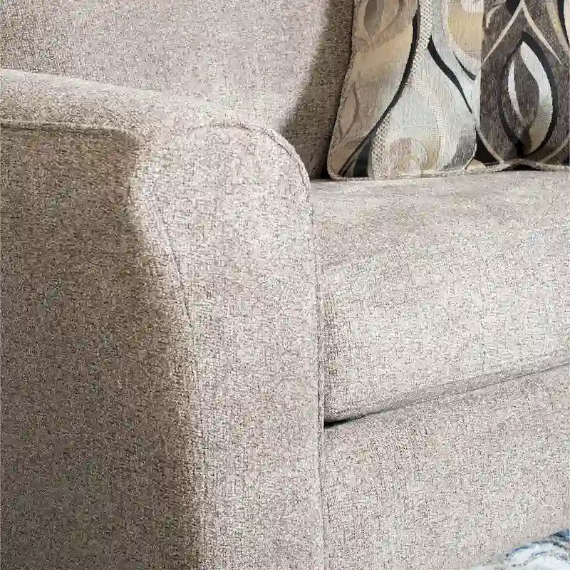 Sillón auxiliar de tela contemporáneo con otomana
