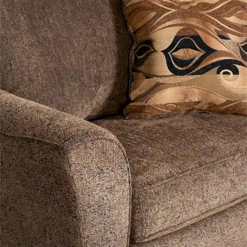 Sillón auxiliar de tela contemporáneo con otomana