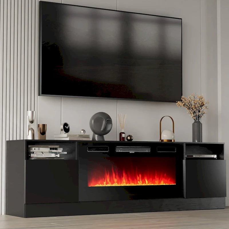 Mueble para TV con chimenea eléctrica de 36 pulgadas para televisores de 70 pulgadas