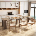 Mesa de comedor de madera multifuncional extensible
