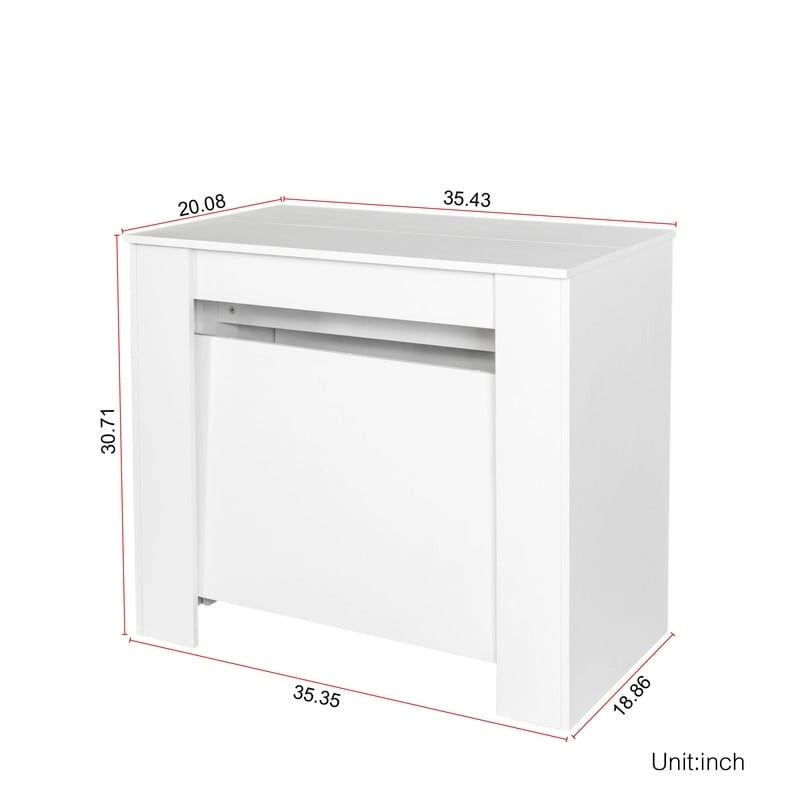 Mesa de comedor de madera multifuncional extensible