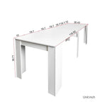 Mesa de comedor de madera multifuncional extensible