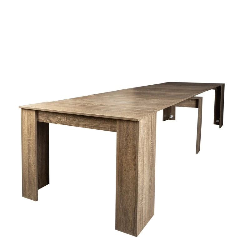 Mesa de comedor de madera multifuncional extensible